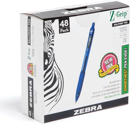 Miniatura 9 de Zebra Pen Z-Grip - Bolígrafo retráctil de punta media, 3/64 pulgadas, tinta negra, 12