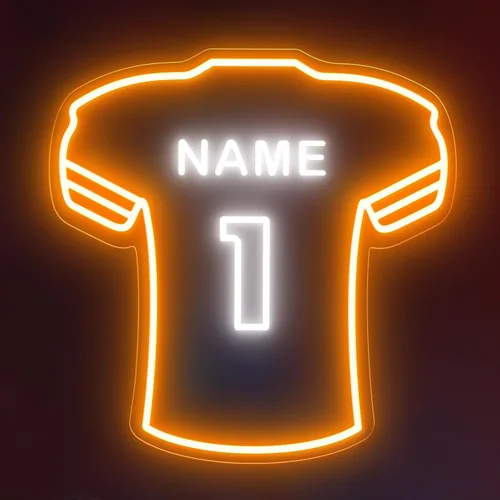 Miniatura 8 de Letreros de neón de jersey de baloncesto personalizables, letrero de neón LED personalizable para decoración de pared, luces de neón LED