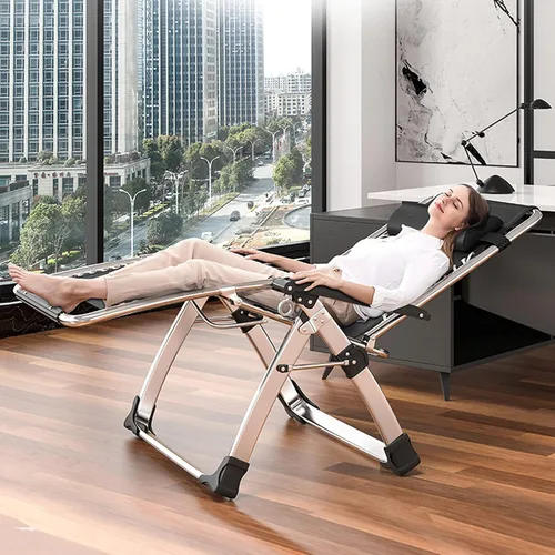 Miniatura 2 de Silla de gravedad cero, sillón reclinable de césped, tumbona reclinable para patio, tumbona plegable portátil con cojín suave desmontable, soporte