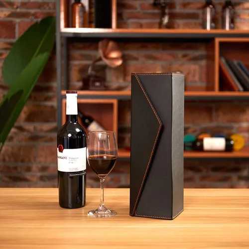 Miniatura 4 de DB11 Cajas de vino para champán - Caja de vino individual plegable (negro)