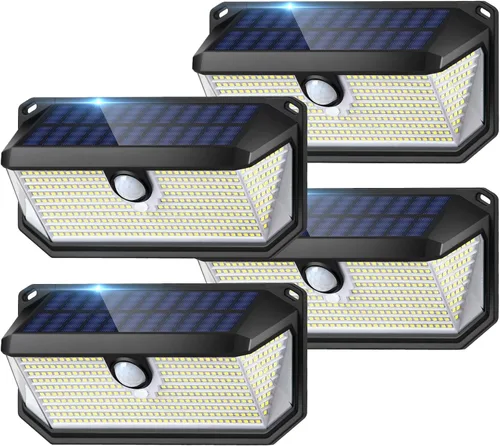 Miniatura 9 de Brightever - Luces solares para exteriores, 4000LM, 388 LEDs, sensor de movimiento, luces exteriores alimentadas por energía solar, IP65