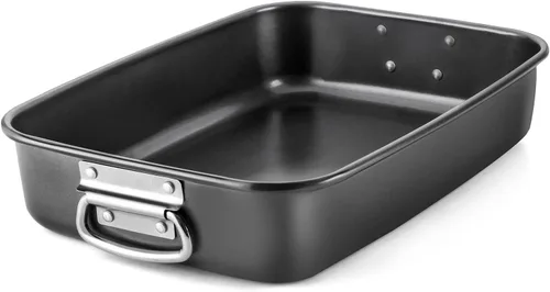 Miniatura 9 de HONGBAKE Sartén para lasaña antiadherente de 3 pulgadas de profundidad, sartén para hornear de 9x13, sartén rectangular para pastel de hoja, sartén