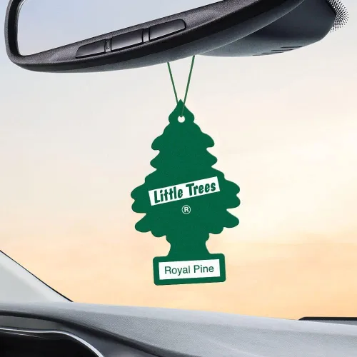 Miniatura 4 de LITTLE TREES Ambientador de coche Árbol de papel colgante para el hogar o el coche Royal Pine Paquete de 12
