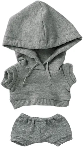 Miniatura 12 de niannyyhouse Ropa deportiva de felpa de 7.9 in, ropa deportiva elástica y sólida, con capucha, pantalones, juguete de peluche suave, accesorios
