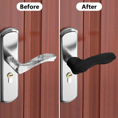 Miniatura 5 de moonoom 4 fundas para manijas de puerta, protector antiquemaduras para pomo de puerta, protege las manos de quemaduras y escalofríos