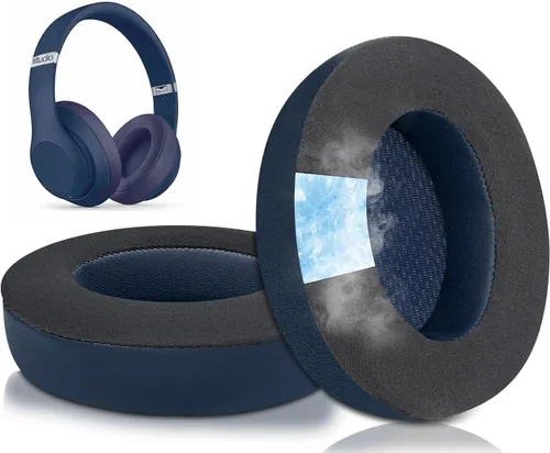 Miniatura 12 de SoloWIT Almohadillas de gel refrescante de repuesto para auriculares Beats Studio 2 y Studio 3 con cable e inalámbricos, almohadillas con espuma
