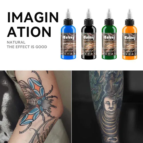Miniatura 6 de Solong Tattoo Ink - Juego de 16 colores de tinta de tatuaje, kit de pigmentos de 1 oz (1.0 fl oz) para kit de tatuaje, juego de tinta de tatuaje