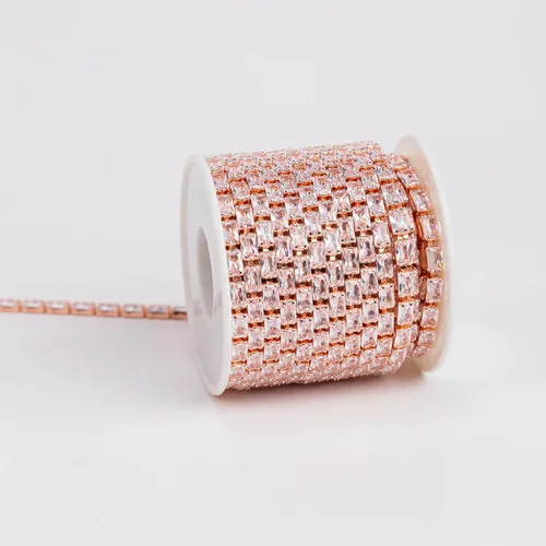 Miniatura 43 de KAOYOO 10 yardas de diamantes de imitación de circón de 0.079 pulgadas para manualidades de costura, decoración de bricolaje