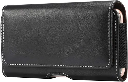 Miniatura 2 de Funda horizontal de cuero prémium para iPhone 12, 12Pro (6.1), 11, XR, funda para cinturón, bolso para hombre para Samsung Galaxy S20 5G, Note10
