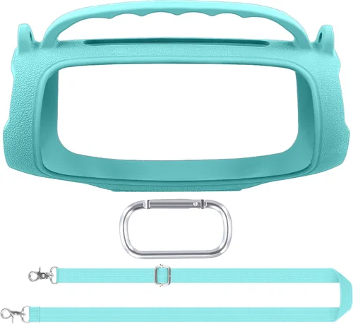 Miniatura 2 de co2CREA Funda de silicona para JBL Charge 5, altavoz Bluetooth portátil impermeable, funda protectora de viaje suave con correa para el hombro