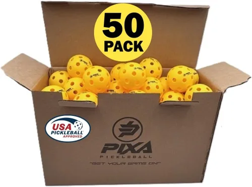 Miniatura 26 de PIXA Titan Pro 26 Pickleball para interiores, aprobado por USAPA, bolas de pickleball duraderas para interiores, rebote constante, vuelo suave, Rojo