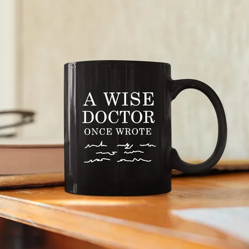 Miniatura 5 de Panvola Una vez un médico sabio escribió Taza de café de cerámica para médico graduado, cirujano, estudiante de medicina, MD, profesional, 11oz