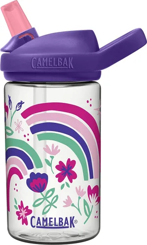 Miniatura 71 de CamelBak Eddy+ Kids Water Bottle with Bite Valve Straw, Leak‑Resistant Easy‑Sip Design for Everyday Hydration, 14oz Kids Animales de la selva