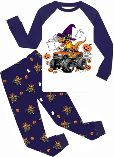 Miniatura 57 de Demifill Conjunto de pijamas de Halloween para niños y niñas, pijamas de Navidad, ropa de dormir para niños y niñas