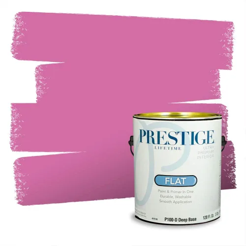 Miniatura 67 de Prestige Paints Pintura exterior e imprimación en uno, 1 galón, plano, coincidencia comparable de Valspar* Amber Rose*