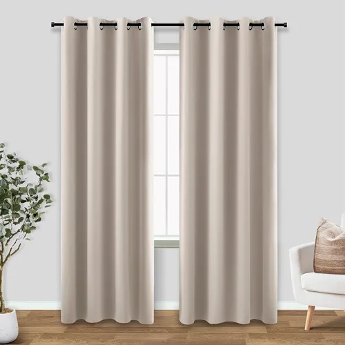 Miniatura 120 de Cortinas opacas de 72 pulgadas extra anchas para dormitorio, puerta corrediza de vidrio y patio, 2 paneles con ojales para oscurecer ventana grande