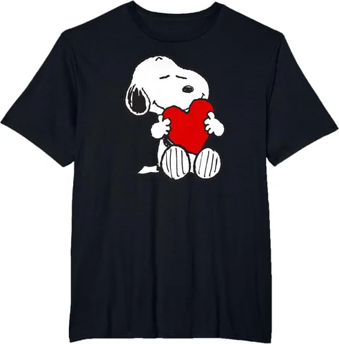 Miniatura 43 de Peanuts Camiseta de San Valentín Snoopy Hugging Heart, Negro