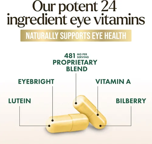 Miniatura 3 de Vitaminas para los ojos – Vitamina de salud ocular de 3 veces fuerza con luteína y zeaxantina – Visión Salud Macular y Ojos Secos Apoyo con Zinc