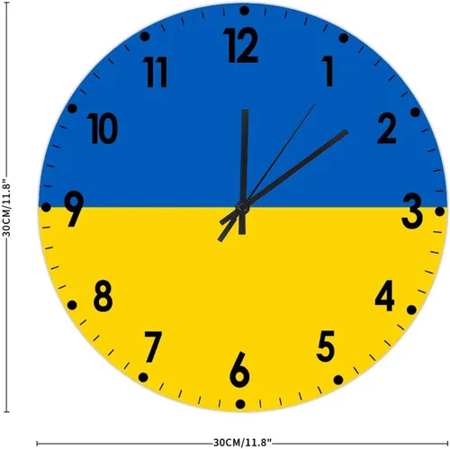 Miniatura 359 de Cheyan Reloj de pared con bandera de Canadá de 12 pulgadas, silencioso, sin tictac, de PVC, funciona con pilas, reloj redondo decorativo, regalo