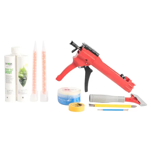 Lechada epoxi y herramientas para azulejos y piedras, impermeables, manchas, moho, grietas y productos químicos para suelo y pared, listas para sin
