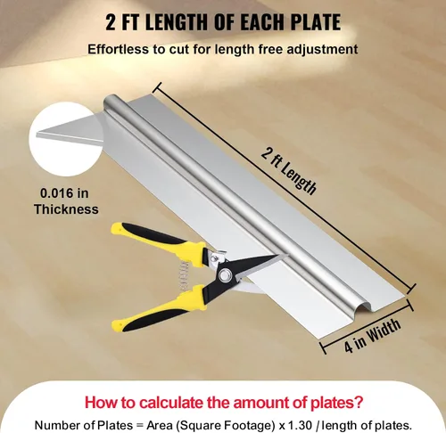 Miniatura 3 de VEVOR PEX Placas de transferencia de calor, 100 placas de transferencia de calor radiante de caja, placas de transferencia de calor PEX de aluminio