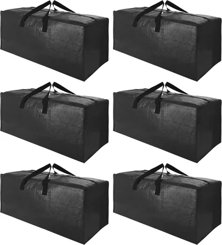 Miniatura 14 de SWEET DOLPHIN Paquete de 8 bolsas de mudanza resistentes de 200 libras con asas envolventes, bolsas de almacenamiento extra grandes para ahorrar