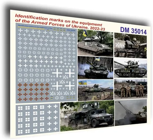 DAN MODELS 35014 1/35 Calcomanías Marcas de identificación en el equipo de las Fuerzas Armadas o Ucrania 2022-23