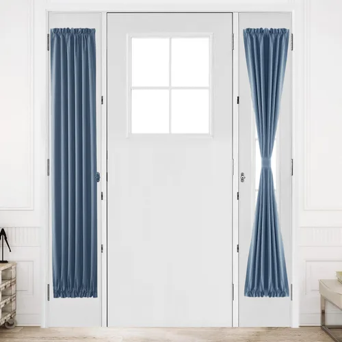Miniatura 58 de DWCN Cortinas para puerta francesa: cortina térmica con bolsillo para barra para puertas con ventana de vidrio, puertas de cocina y patio