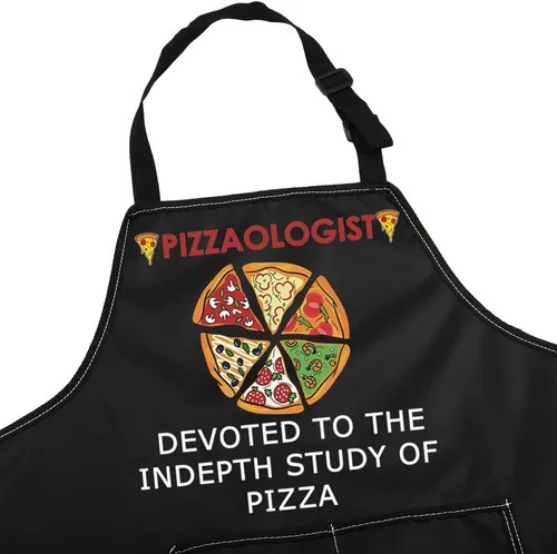 Miniatura 3 de JNIAP Delantal de chef de pizza para hombres, delantal para hacer pizza, regalos para pizzólogo y chef de pizzería
