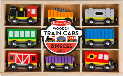 Miniatura 4 de Melissa & Doug – Tren de madera, vagones de tren