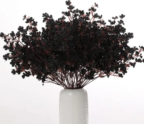 Miniatura 13 de 15 piezas de flores artificiales de aliento de bebé, plantas de seda falsas con sensación real, ramos florales de bricolaje para decoración de bodas