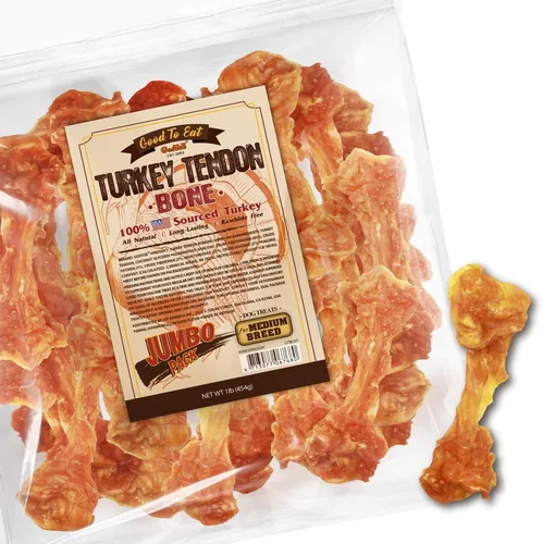 Miniatura 13 de Gootoe Tendones de Pavo para Perros – Golosinas Naturales, Hipoalergénicas para Perros, Alternativa al Cuero Crudo, Masticables Duraderas