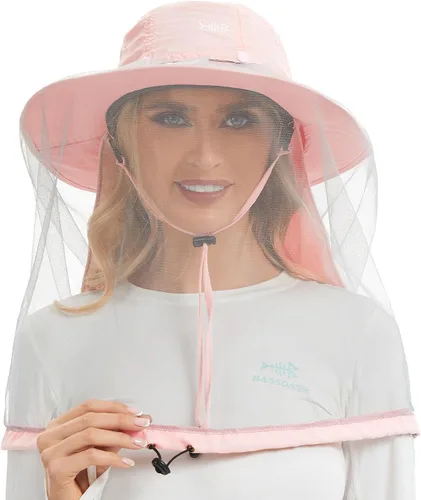 Miniatura 14 de BASSDASH Sombrero de mosquito UPF 50+ con red oculta para la cabeza y solapa para el cuello, para hombres y mujeres, pesca al aire libre