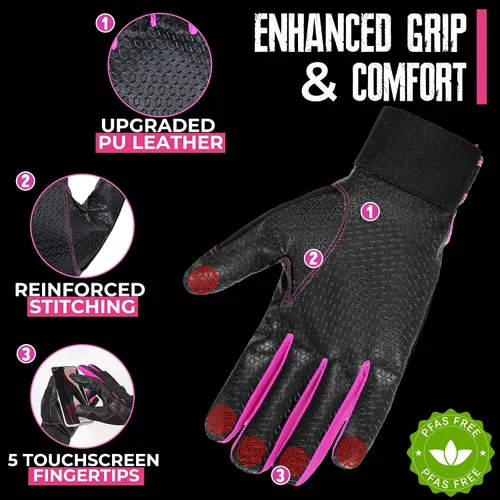 Miniatura 9 de HANDLANDY Guantes de trabajo aislados, guantes térmicos de invierno impermeables para hombres y mujeres