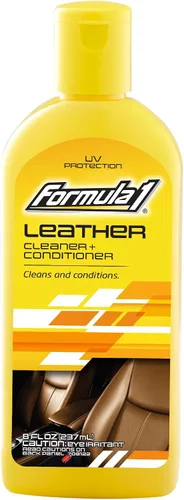 Formula 1 Líquido limpiador y acondicionador de cuero, versátil limpiador de interiores para automóviles que trata todas las superficies de cuero,