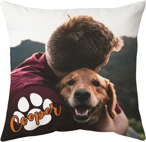 Miniatura 8 de Hyturtle Almohada personalizada conmemorativa de condolencia con inserción - 12"x12" impresa por ambas caras con nombre personalizado y foto