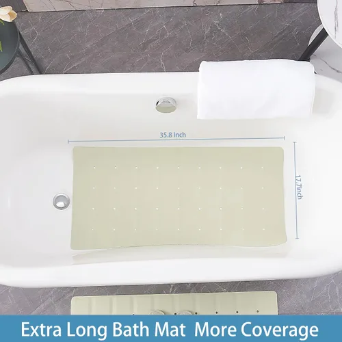 Miniatura 2 de Webos Alfombrilla plegable de silicona para bañera: alfombrilla de baño de seguridad extra grande para tina sin ventosas, antideslizante para baño