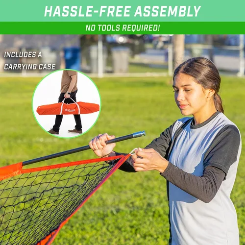 Miniatura 6 de GoSports Strike Net - Portería de entrenamiento de fútbol – Entrenador de red de tiro para todos los niveles de habilidad – 12 pies x 8 pies o 18