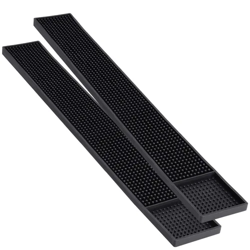 Miniatura 10 de Noverlife Juego de 3 tapetes de goma negra para servicio de bar, tapete de peluquería flexible para encimera, tapetes impermeables para el hogar