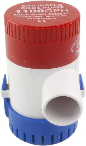 Miniatura 4 de Bomba de sentina de 12 V, 1100 GPH, salida de 1-1/8 pulgadas, bomba de agua marina sumergible no automática para barco, caravanas, estanque No