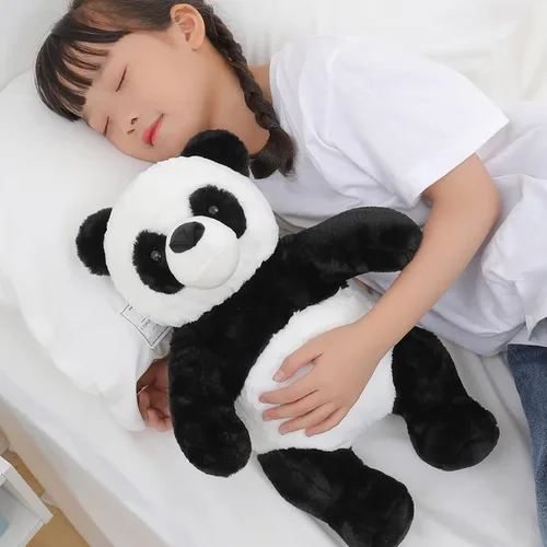 Miniatura 5 de FFxiong Juguete de peluche de oso panda de 18 pulgadas, lindo y suave, almohada de muñeca de cuerpo Kawaii, panda gigante, regalo para niños, niñas