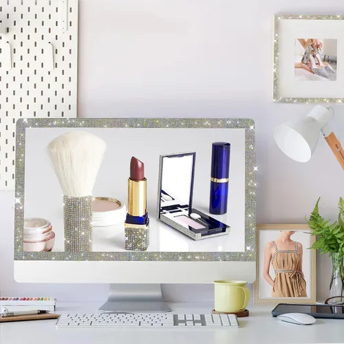 Miniatura 4 de 3 rollos de 6 m de cinta de diamantes de imitación de cristal autoadhesiva - Cintas adhesivas de diamantes DIY con diamantes de imitación de 2 mm