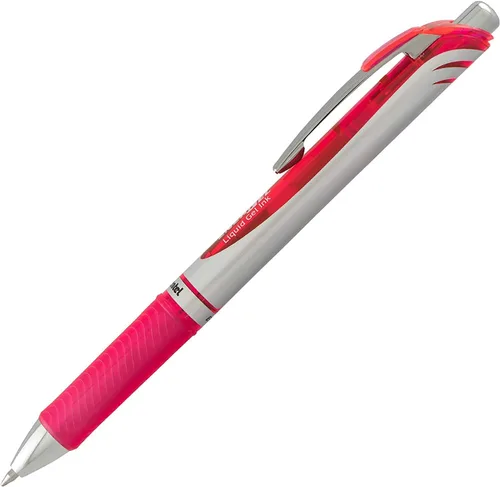 Miniatura 2 de Pentel Energel - Bolígrafos de tinta de gel líquido de 0.028 in, tinta rosa, paquete de 5 bolígrafos RTX de lujo con 3 recambios rosados