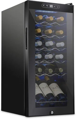 Miniatura 21 de Schmecke - Refrigerador de vino con compresor de 34 botellas con cerradura Gran bodega independiente Refrigerador de vino digital 41f-64f