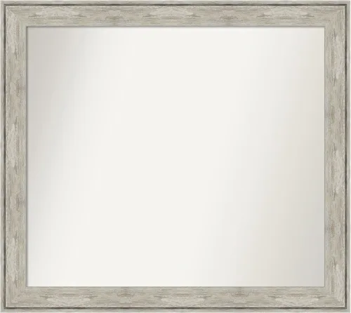 Miniatura 515 de Amanti Art Espejo de baño plateado para sobre fregadero, 28 x 47 pulgadas, espejo rectangular de plata imperial, marco de madera tradicional de gran