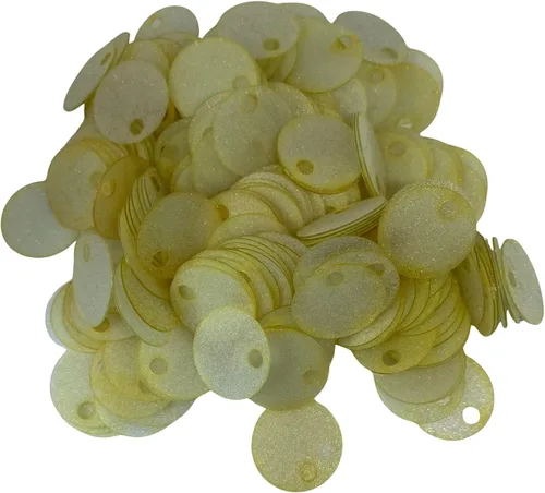 Miniatura 23 de Paillettes de lentejuelas redondas planas de 0.787 in, 285 piezas de 0.78 pulgadas, agujero de 0.78 pulgadas, surtido de lentejuelas acrílicas, 1,76