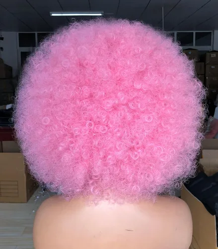 Miniatura 4 de ANNISOUL Pelucas afro para mujeres negras, peluca corta y rizada afro de los años 70, pelucas voluminosas enormes esponjosas, sintéticas de primera