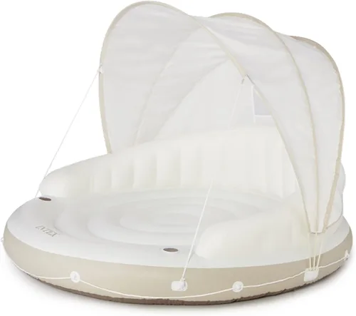 Miniatura 7 de INTEX 58292EP Canopy Island Flotador inflable para piscina: cómoda superficie de descanso - portavasos integrados - Parasol desmontable - Capacidad
