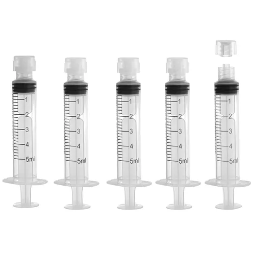 Miniatura 11 de Jeringa Luer Lock de 3mL con tapa - Estéril envuelta individualmente sin aguja - Medición precisa a prueba de fugas - Paquete de 12