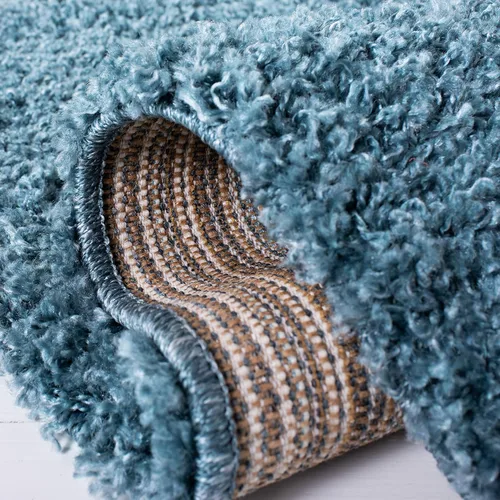 Miniatura 5 de SAFAVIEH Venus Shag Collection - Alfombra decorativa, 2 pies 2 pulgadas x 4 pies, color azul, diseño sólido, no desprende pelusa y de fácil cuidado
